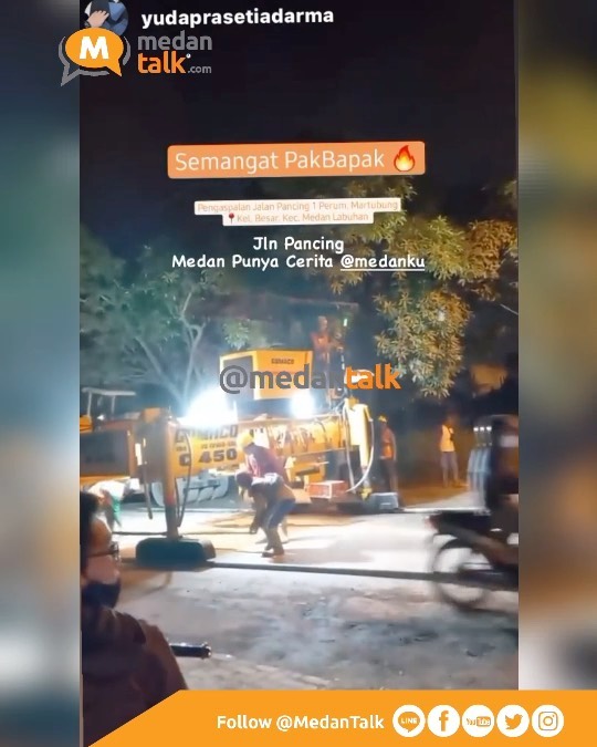 Jalan diaspal Sepanjang jalan pancing, panglima denai dini hari Semoga jalan lancar