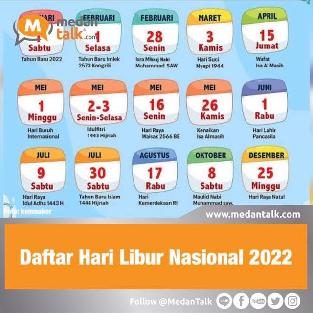 Daftar Hari Libur Nasional 2022 Sudah Ada Rencana Untuk Tahun Baru ...