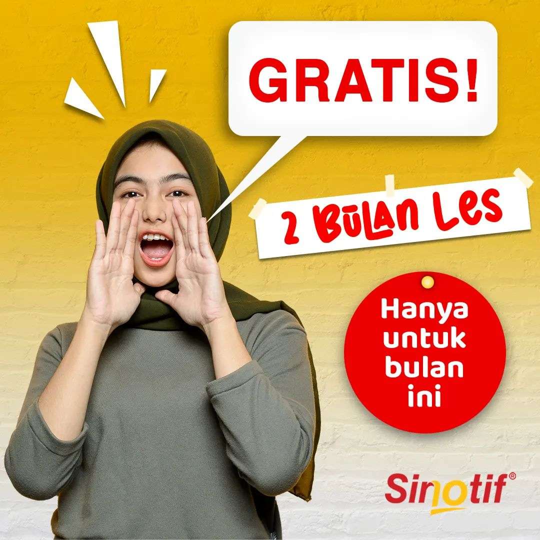 Belajar ONLINE memang PALING KEREN!

Lebih keren lagi... ada promo gratis 2 bulan les di @sinotif.official

Bimbel Online Rasa Tatap Muka
Pertama di Indonesia!
 LIVE bersama guru-guru spesialis
 Bahas PR dari sekolah
 Belajar sesuai kebutuhan
 Bisa tanya/dijelaskan sampai paham

Cek langsung di @sinotif.official
dan dapatkan promonya!

#bimbelmatematika 