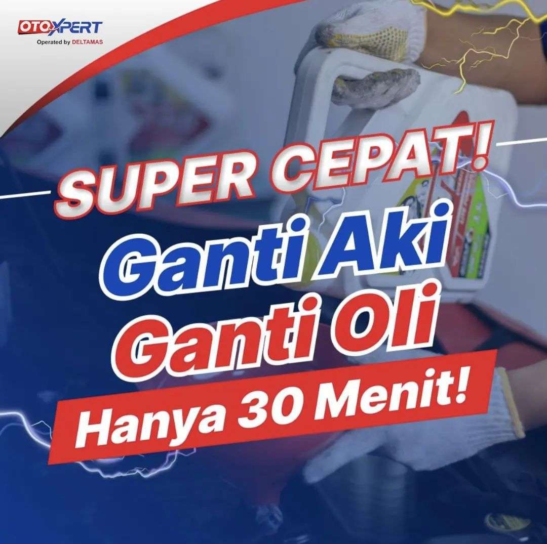 Ganti Oli Mesin Hemat hanya di Otoxpert
Dengan OLI Berkualitas & Standard Bengkel Resmi di Otoxpert Deltamas Medan

Dapatkan keuntungan HARGA PROMO GANTI OLI untuk kendaraan anda. Mulai dari 299RIBU saja, anda sudah bisa Ganti Oli (Sudah termasuk Filter Oil & Gasket) disini.

Ayo bawa mobil anda servis di Otoxpert Deltamas Medan saja. Servis Hemat Cepat Tepat serta Terpercaya.
OTOXPERT DELTAMAS MEDAN
Jl. M.H Thamrin No.16 A, Sidodadi, Kec. Medan Timur, Kota Medan
TELP : (061) 4516928
BOOKING SERVICE 0813 7099 2428