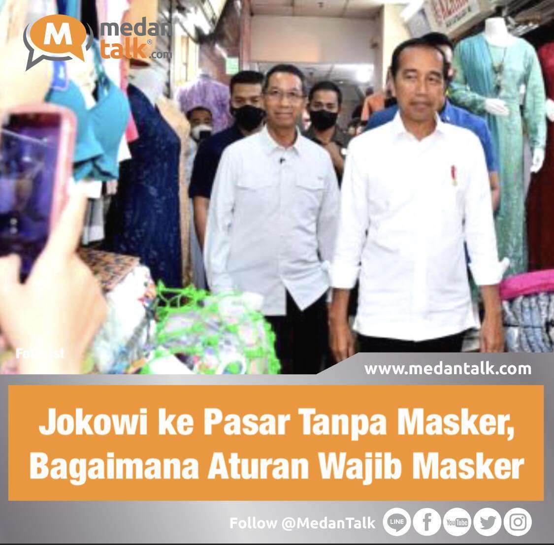 Jokowi ke Pasar Tanpa Masker, Bagaimana Aturan Wajib Masker 

Presiden Joko Widodo atau Jokowi terlihat tak memakai masker berkunjung ke Blok A Pasar Tanah Abang, Jakarta Pusat, pada Senin (2/1/2023). Ia mengaku optimis terhadap pada sektor ekonomi setelah kebijakan Pemberlakuan Pembatasan Kegiatan Masyarakat (PPKM) dicabut.

Jokowi sebelumnya mengumumkan Indonesia tak lagi menerapkan PPKM. Keputusan pencabutan ini tertuang dalam Instruksi Mendagri Nomor 50 dan 51 Tahun 2022. Sementara alasan lainnya karena pandemi Covid-19 telah landai.

“Pemerintah memutuskan untuk mencabut PPKM yang tertuang dalam Instruksi Mendagri Nomor 50 dan 51 Tahun 2022," kata Jokowi, dikutip Jumat (30/12/2022).

Lantas, bagaimana sebetulnya aturan wajib pemakaian masker setelah PPKM resmi dicabut? Apakah yang dilakukan Jokowi saat meninjau Pasar Tanah Abang adalah langkah tepat? Berikut informasi selengkapnya.

Menteri Kesehatan (Menkes) Budi Gunadi Sadikin Budi menanggapi soal Jokowi yang tak memakai masker saat meninjau Pasar Tanah Abang. Menurutnya, sang presiden mungkin merasa sehat. Kunjungan itu pun dilakukan di tempat terbuka, sehingga dinilai aman untuk melepas masker.

Budi dalam kesempatan yang sama juga mengatakan ada anjuran wajib pemakaian masker di ruangan tertutup dan sempit. Hal ini juga menurutnya perlu dilakukan saat sedang berada di kerumunan.

"Jadi gini, balik lagi pemakaian masker kita anjurkan untuk di ruangan tertutup dan sempit, di kerumunan, sebaiknya pakai," kata Budi, Senin (2/1/2023).

Namun, keputusan mengikuti anjuran akan diserahkan kepada masyarakat. Jika masyarakat merasa perlu memakai masker dipersilahkan. Sebaliknya, jika mereka berada dalam kondisi sehat, maka diperbolehkan untuk tidak memakai masker.

"Kita kembalikan ke masyarakat. Kalau masyarakat merasa dia sehat, di udara terbuka kayak gini nggak perlu, ya nggak usah," katanya.

Menurutnya, langkah itu merupakan strategi menuju endemi Covid-19. Di mana ada pengurangan intervensi dari pemerintah, namun kesadaran diri masyarakat perlu ditingkatkan. Masyarakat akan dilatih mengukur sendiri momen tepat untuk memakai masker.

Sumber: suara