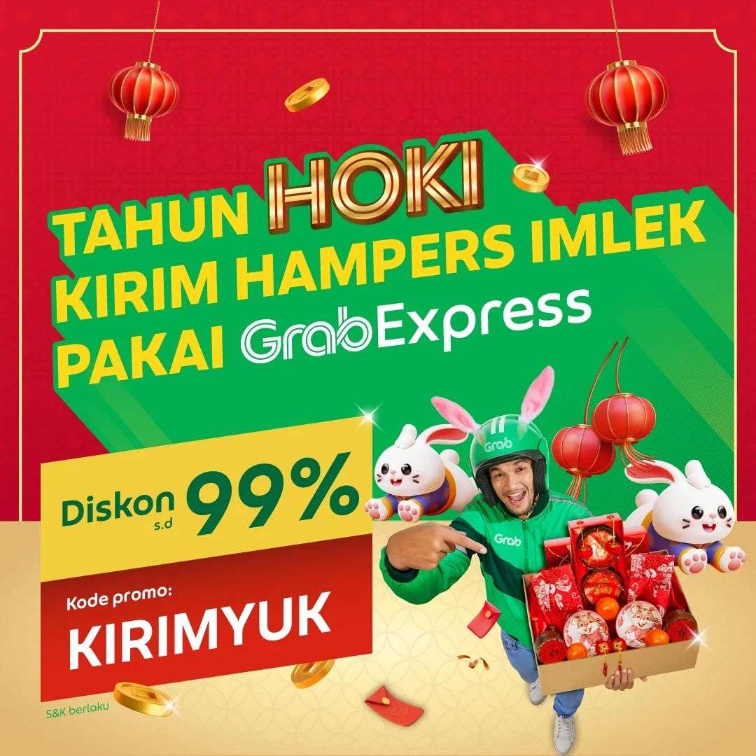 Kirim-kirim hampers kini makin hoki pakai GrabExpress!

Gunakan kode promo: KIRIMYUK 

Dan dapetin diskon sampai 99%. Tunggu apa lagi? Yuk pakai GrabExpress sekarang!

Makin Hoki Jadi Happy 
.
.