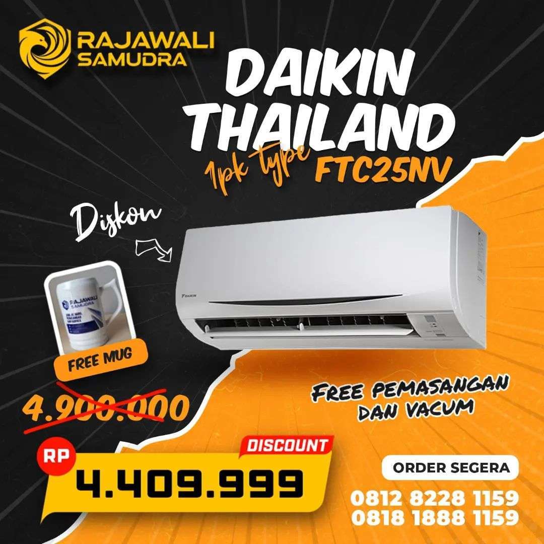 Promo Daikin Tailand 1pk !!!

Setok terbatas
Harga sudah termasuk
Jasa Pasang Dan Vacum

Pemasangan di jamin Rapi
Pemasangan bergaransi 1tahun

Memakai Teknisi Yang bersertifikat Dan Berpengalaman.

Alamat.
Jl. Bhayangkara No.448 Indra Kasih MEDAN
WA/Tel. 0812 8228 1159
WA/Tel. 0818 1888 1159
