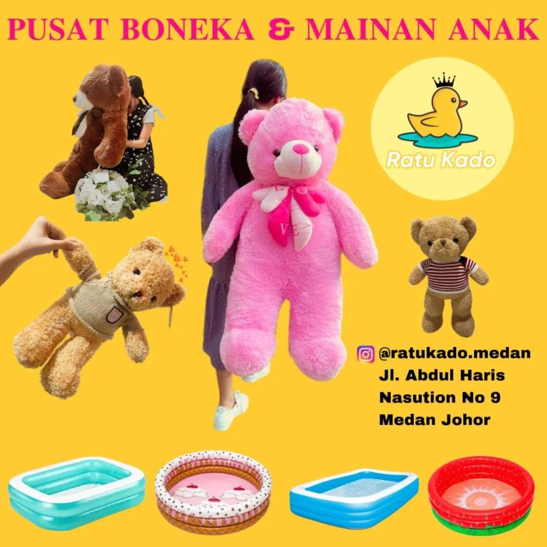 PUSAT BONEKA & MAINAN ANAK DI MEDAN

Toko offline yang sudah berdiri sejak tahun 1998 yang mejual berbagai karakter boneka dan mainan anak. Kualitas premium, dengan harga yang terjangkau.

@Ratukado.medan