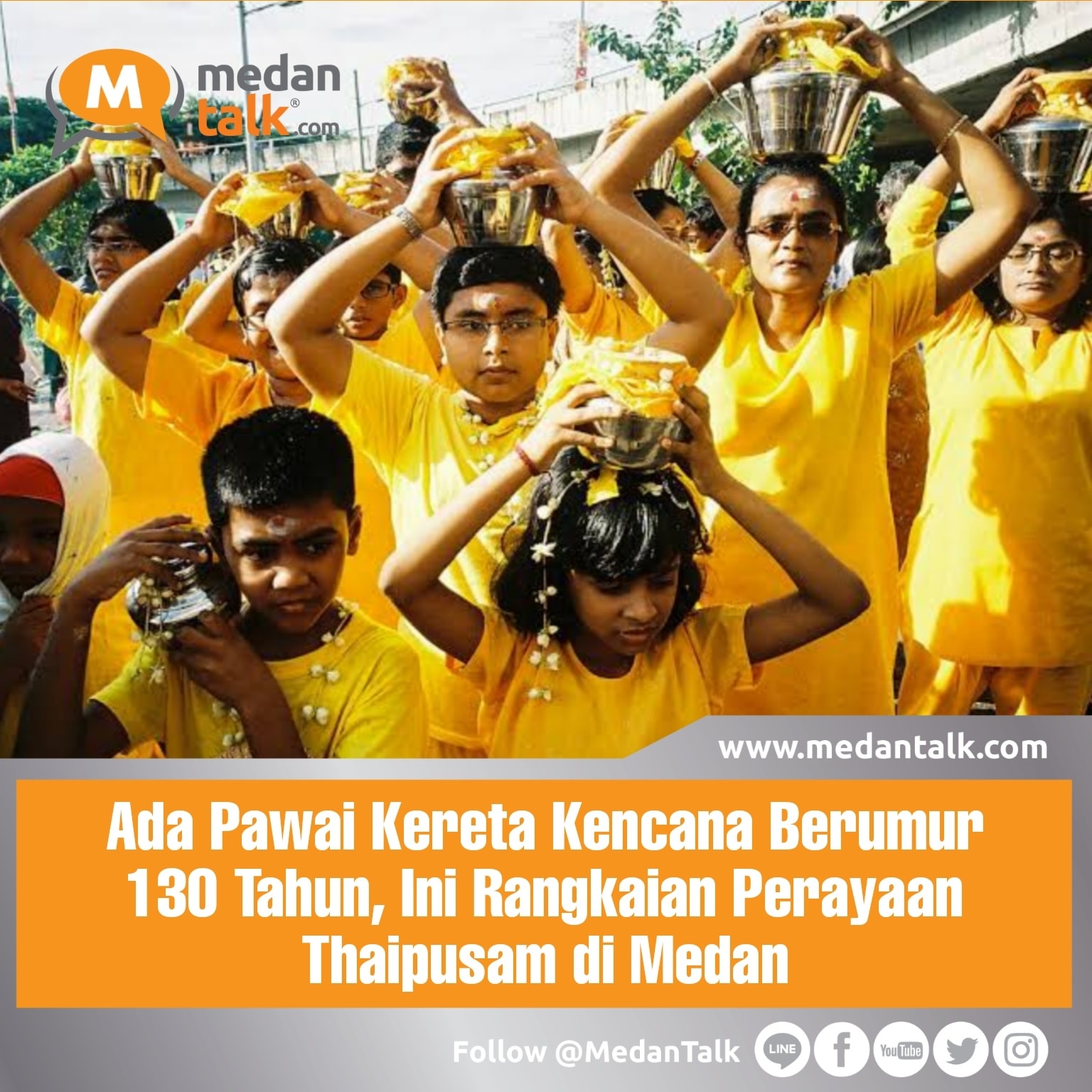 Ada Pawai Kereta Kencana Berumur 130 Tahun, Ini Rangkaian Perayaan Thaipusam di Medan

Upacara pembukaan perayaan Thaipusam yang diselenggarakan oleh Dinas Pendidikan dan Kebudayaan Kota Medan berkolaborasi dengan Parisada Hindu Dharma Indonesia (PHDI) Kota Medan akan berlangsung hari ini, Minggu 5 Februari  2023, di Kuil Sree Soepramanniem Nagarattar Jalan Kejaksaan Ujung Medan.

Sejak Sabtu petang kemarin, jalan-jalan di kawasan sekitar tempat acara telah ditutup  untuk umum.

Berdasarkan jadwal yang diperoleh dari panitia, acara perayaan Thaipusam ini akan dihadiri oleh Walikota Medan Bobby Nasution sekaligus akan melepas rombongan kereta kencana berkeliling sebagian Kota Medan.

Walikota Medan Bobby Arif Nasution dijadwalkan hadir pukul 19.00 disambut dengan tarian India.

Kemudian sambutan dari Ketua PHDI Kota Medan, Matha  Riswan, SPd, M. Psi dilanjutkan penyematan kain khas India dari Ketua PHDI Sumut didampingi tokoh keagamaan Hindu kepada Walikota Medan.

Satu jam sebelumnya, pukul 18.00 kereta kencana dari Jalan Sei Belutu bergerak diperkirakan sampai di Jalan Kejaksaan sekitar pukul 19.15 WIB dengan rute Jalan Sei Belutu, Jalan Sei Ular, Jalan Sei Serayu, Jalan Abdullah Lubis – Jalan Iskandar Muda – Jalan Gajah Mada – Jalan S Parman – Jalan kejaksaan.

Pada pukul 20.00 WIB,  kereta kencana yang berasal dari Kuil Sree Soepramaniam Naggaratar dan Shri Bathara Kailamman Kuil Jalan Sei Belutu sama-sama dilepas oleh Walikota Medan didampingi tamu VIP lainnya, Forkopimda  dan tokoh keagamaan umat Hindu.

Selanjutnya,  kedua kereta kencana akan mengelilingi rute Jalan Kejaksaan – Jalan Teuku Umar – Jalan K.H Zainul Arifin – Jalan S Parman – dan kembali ke jalan Kejaksaan. Di atas kereta kencana akan duduk pendeta. Kereta kencana dari Kuil Sree Soepramaniam Naggaratar akan ditarik manusia. Kereta ini sudah berumur 130 tahun dan didatangkan langsung dari India. Kondisinya masih baik.dan terawat.

okemedan.com/2023/02/05/ada-pawai-kereta-kencana-berumur-130-tahun-ini-rangkaian-perayaan-thaipusam-di-medan/