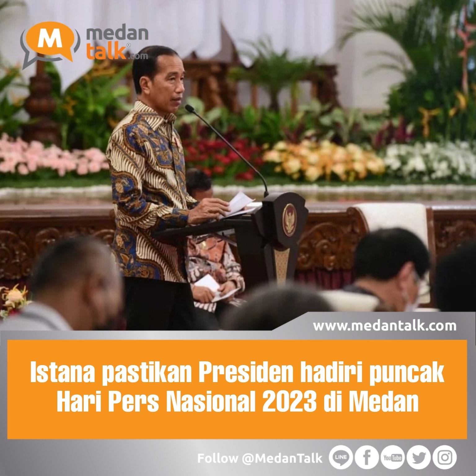 Istana pastikan Presiden hadiri puncak Hari Pers Nasional 2023 di Medan

Deputi Bidang Protokoler, Pers, dan Media Sekretariat Presiden Bey Machmudin memastikan Presiden Joko Widodo akan menghadiri puncak Hari Pers Nasional (HPN) pada 9 Februari 2023 di Kota Medan, Sumatera Utara.

"Presiden Joko Widodo akan hadir di acara puncak HPN 2023 yang akan digelar di Gedung Serba Guna Pemerintah Provinsi Sumatera Utara 9 Februari 2023," kata Bey Machmudin dalam rapat koordinasi HPN 2023 secara virtual di Jakarta, Jumat.

Jokowi juga diagendakan menjalani serangkaian kegiatan HPN 2023 di Sumatera Utara. Sebelum Presiden hadir, Bey meminta semua pihak mengupayakan kondisi terbaik agar pelaksanaan HPN 2023 berjalan lancar.

Sementara itu, Ketua Umum PWI Pusat, sekaligus penanggung jawab HPN 2023, Atal S. Depari mengatakan akan memberikan penghargaan Pena Emas kepada Gubernur Sumatera Utara Edy Rahmayadi.

"Pak Gubernur layak diapreasiasi dengan Pena Emas karena kedekatannya dengan media dan tidak pernah menolak kalau di-doorstop oleh wartawan," kata Atal.

Senada dengan itu, Ketua Bidang Acara Puncak HPN 2023 Nurjaman Mochtar mengatakan HPN 2023 akan memberikan penghargaan kepada enam tokoh pers dari Medan.

"Perjuangan tokoh-tokoh pers dari Medan tersebut layak diapreasiasi karena ada yang sudah memunculkan istilah 'Benih Merdeka' sejak 1917 dan secara konsisten berusaha tetap terbit, meski pemimpin redaksinya ditahan di penjara," kata Nurjaman.

Enam tokoh penerima penghargaan tersebut ialah Dja Endar Moeda, Parada Harahap (Si Raja Delik), Tuan M.H. Manullang (tokoh pelopor pers perjuangan), Mohammad Said (tokoh pers perjuangan), Ani Idrus (tokoh pers perjuangan perempuan), dan Muhammad TWH (tokoh pers tiga zaman).

HPN 2023 juga akan menampilkan mesin tik Hammond buatan 1885, yang pernah digunakan untuk mengetik berita, dan masih berfungsi dengan baik hingga kini.

Presiden Jokowi dan rombongan juga dijadwalkan meninjau lokasi pameran pers dan usaha mikro, kecil, dan menengah (UMKM) di sekitar area acara di Gedung Serba Guna Pemerintah Provinsi Sumatera Utara.