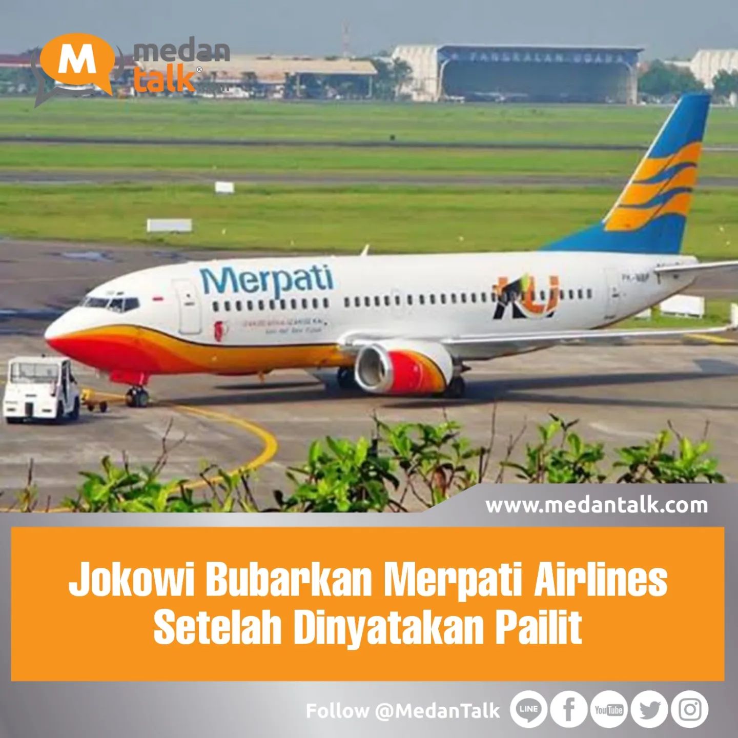 Jokowi Bubarkan Merpati Airlines Setelah Dinyatakan Pailit
.
Presiden Joko Widodo atau Jokowi secara resmi membubarkan maskapai penerbangan BUMN, PT Merpati Airlines (Persero) usai dinyatakan pailit.

Pembubaran itu berdasarkan Peraturan Pemerintah (PP) No 8/2023 tentang Pembubaran Perusahaan Perseorangan PT Merpati Nusantara Airlines yang diteken dan diundangkan pada 20 Februari 2023.

Dikutip dari beleid tersebut, Kamis (23/2/2023), yang menjadi dasar pemerintah membubarkan Merpati adalah lantaran perusahaan BUMN itu telah dinyatakan pailit pada 2 Juni 2022 oleh Majelis Hakim Pengadilan Niaga pada Pengadilan Negeri Surabaya.

Hal tersebut, tertuang dalam putusan Nomor 5/Pdt.Sus-Pembatalan Perdamaian/2022/PN.Niaga.Sby. Jo. Nomor: 4/Pdt.Sus-PKPU/2018/PN.Niaga.Sby.

"Perusahaan Perseroan [Persero] PT Merpati Nusantara Airlines yang didirikan berdasarkan Peraturan Pemerintah Nomor 70 Tahun 1971 tentang Pengalihan Bentuk Perusahaan Negara [P.N.] Perhubungan Udara Daerah dan Penerbangan Serbaguna Merpati Nusantara menjadi Perusahaan Perseroan [Persero] bubar karena dinyatakan pailit," bunyi pasal 1 beleid itu.

Dalam putusan pengadilan niaga itu, harta PT Merpati Nusantara Airlines juga dinyatakan pailit dan dalam keadaan insolvensi.

Sementara itu, berdasarkan ketentuan Pasal 142 ayat (1) huruf e UU Nomor 40/2OO7 tentang Perseroan Terbatas sebagaimana telah diubah dengan Peraturan Pemerintah Pengganti UU No 2/2022 tentang Cipta Kerja, harta pailit yang berada dalam keadaan insolvensi merupakan salah satu alasan terjadinya pembubaran perseroan.

Lebih lanjut, dalam beleid itu dituliskan proses penyelesaian likuidasi akan dilaksanakan selambatnya 5 tahun terhitung sejak perusahaan dinyatakan pailit dan sisa kekayaan dari hasil likuidasi akan disetorkan ke kas negara.

"Pembubaran PT Merpati Airlines termasuk likuidasi, paling lambat 5 tahun terhitung sejak perusahaan dinyatakan pailit," bunyi Pasal 3 peraturan itu.

Siapa dulu yang pernah naik pesawat merpati???

Sumber : harianjogja.com