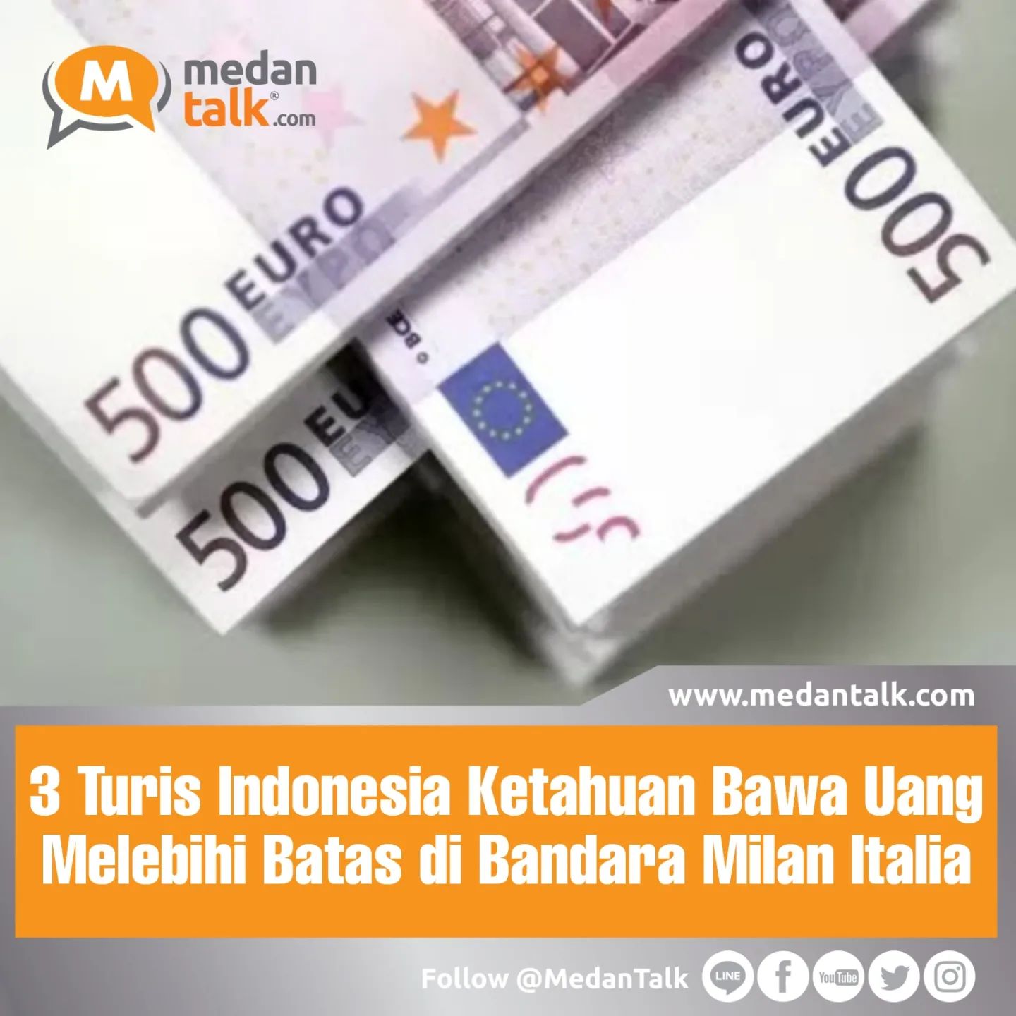 3 Turis Indonesia Ketahuan Bawa Uang Melebihi Batas di Bandara Milan Tiga