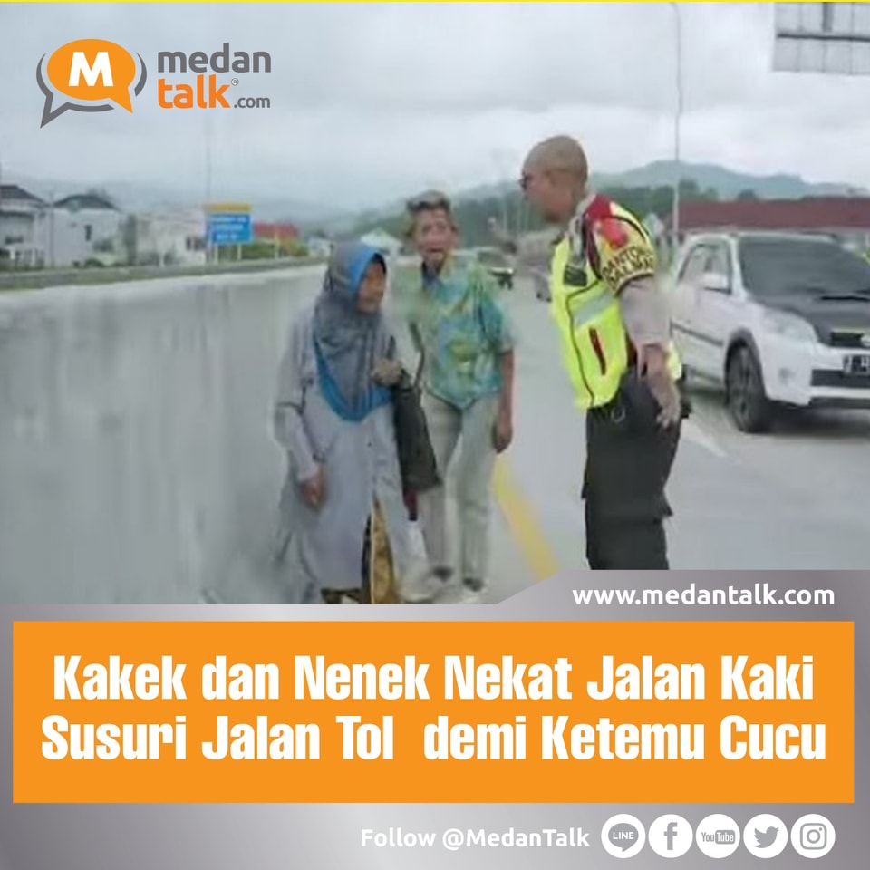Kakek dan Nenek Nekat Jalan Kaki Susuri Tol Cisumdawu demi Ketemu Cucu