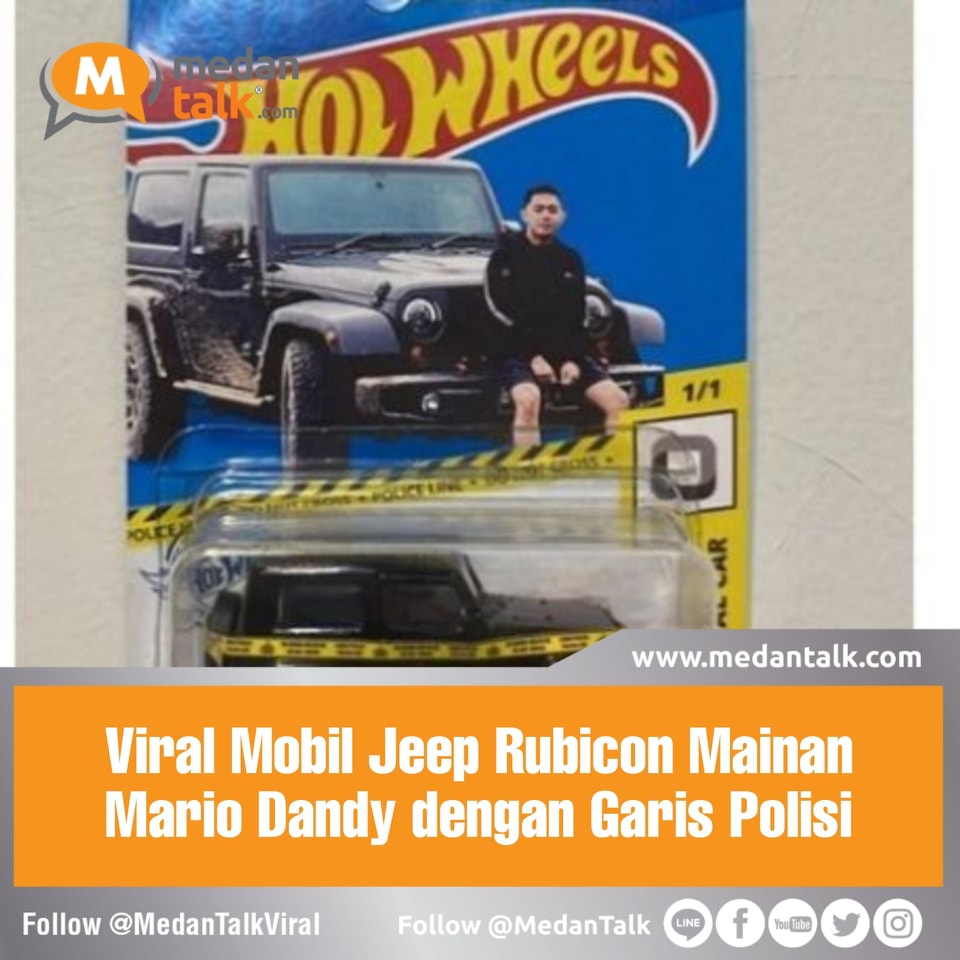 Viral Mobil Jeep Rubicon Mainan Mario Dandy dengan Garis Polisi YouTuber Winson