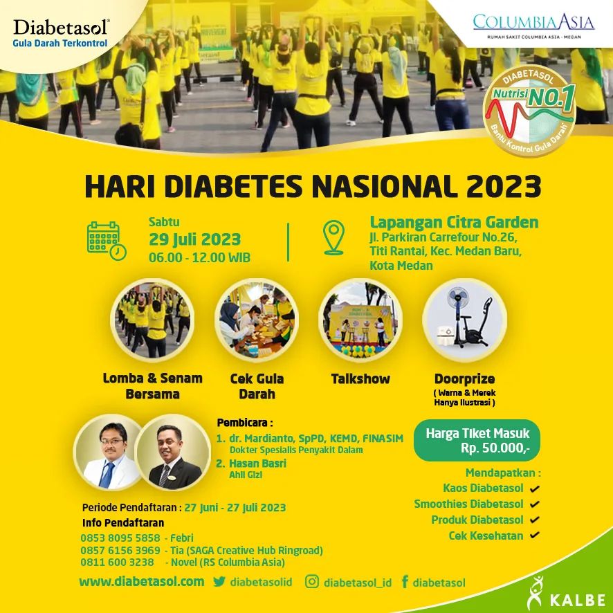 Gula Darah Terkontrol Bersama Diabetasol!  Dalam rangka memperingati Hari Diabetes Nasional