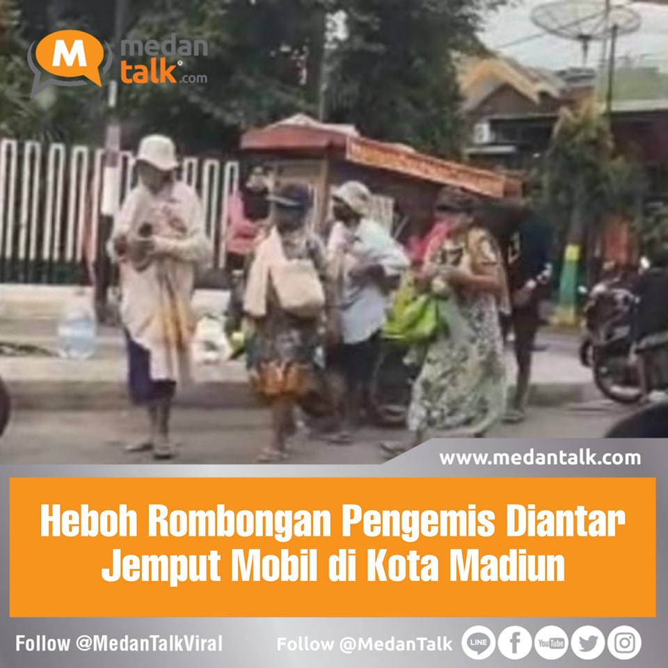 Masyarakat Kota Madiun tengah dihebohkan video rombongan pengemis diduga diantar jemput naik