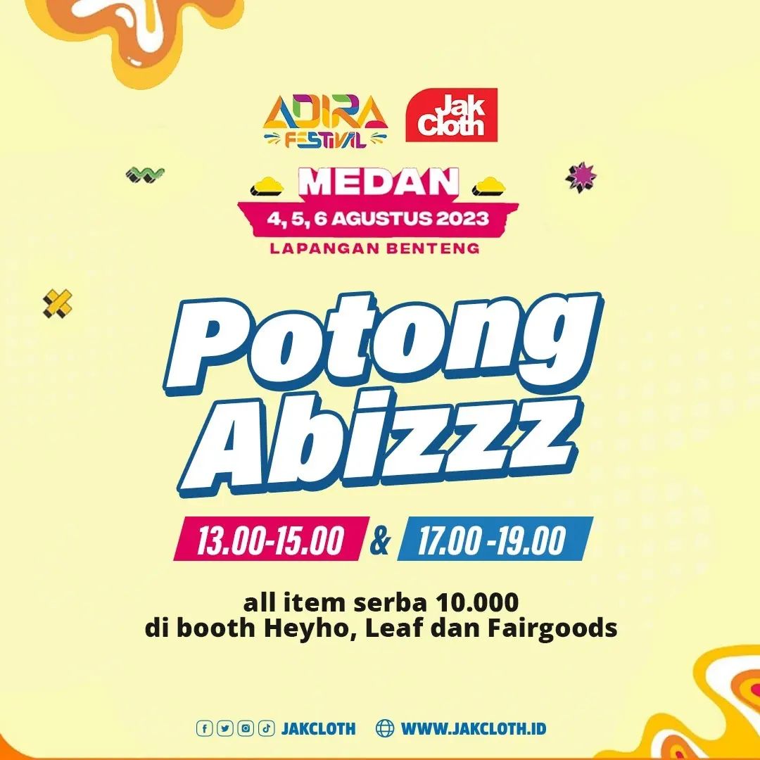 Aha barito dongan Sahabat Medan! Hari ini Adira Festival @adirafinance x @jakcloth