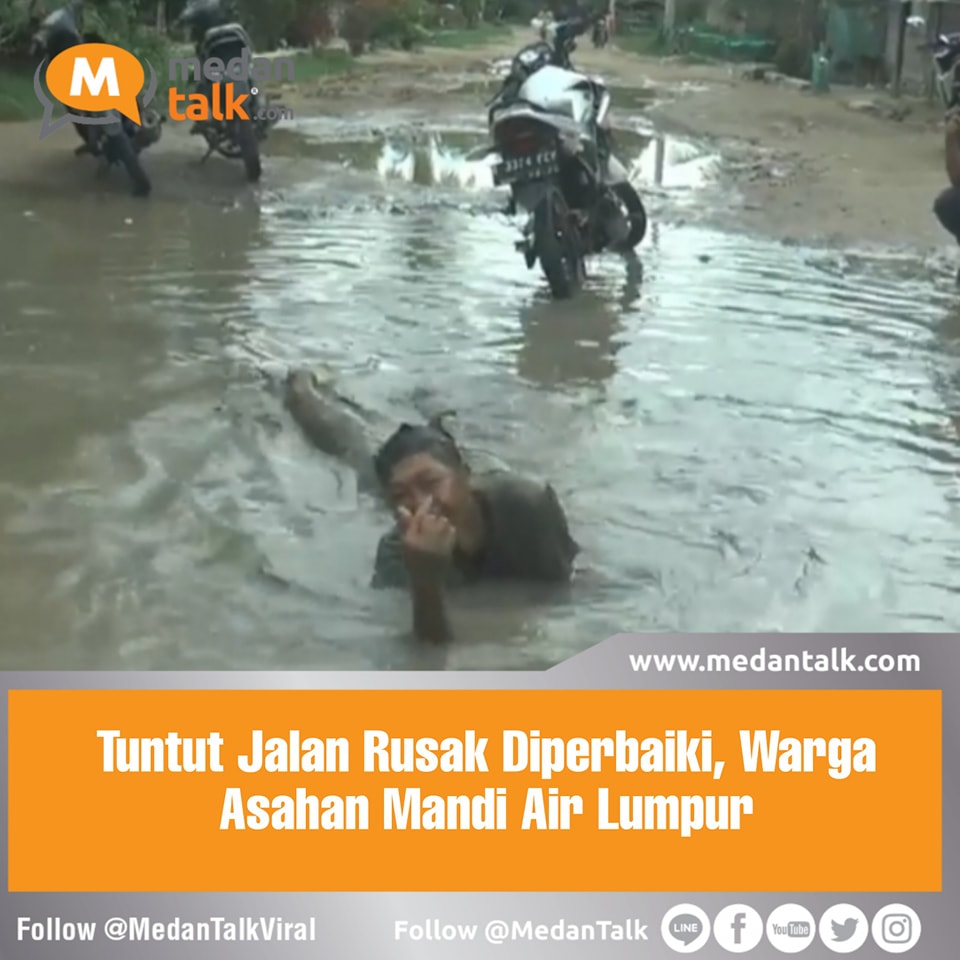 Jalan rusak di dua desa Kabupaten Asahan, Sumatera Utara (Sumut) tak kunjung
