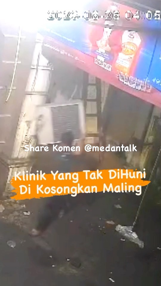 Ruko Klinik Yang Tak dihuni dibobol masuk dan dikosongkan maling Menurut pengirim
