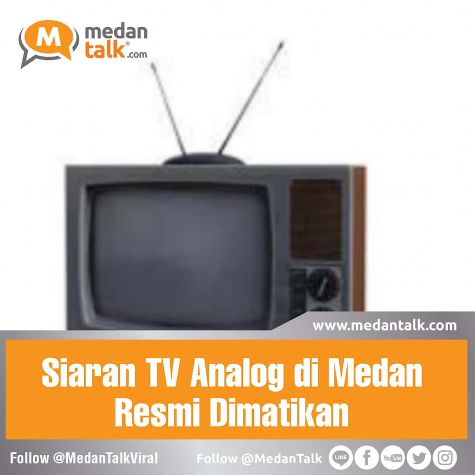 Siaran televisi analog di beberapa kabupaten dan kota dalam Provinsi Sumatera Utara