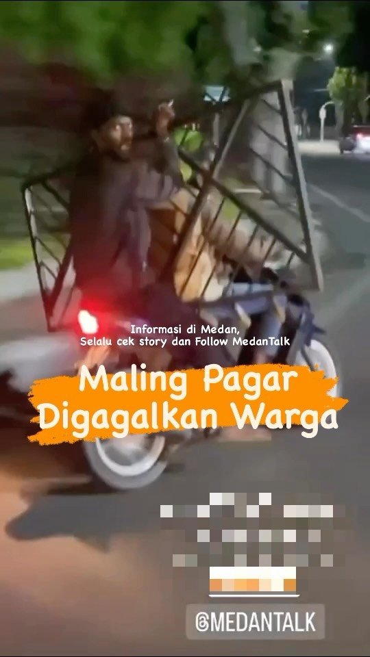Maling pagar digagalkan warga yang kebetulan melintas di lokasi didekat simpang jalan