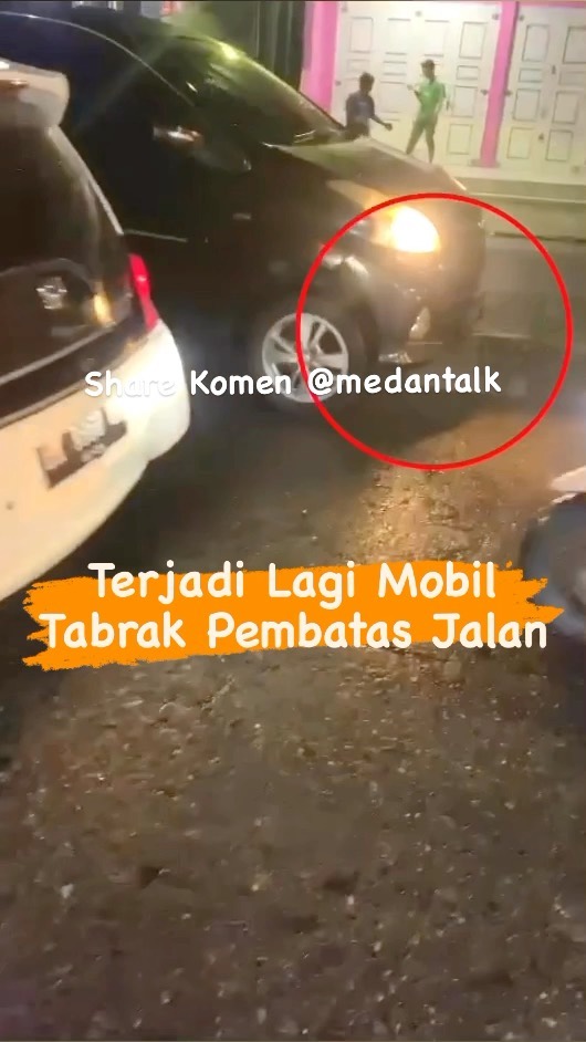 Terjadi Lagi Mobil Tabrak Pembatas Jalan karena gelap? Menurut pengirim video kejadian