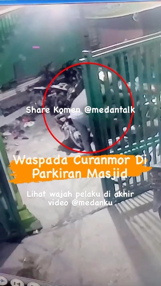 Waspada Pencurian Sepeda Motor di parkiran Masjid Menurut pengirim video: “Kronologi pada