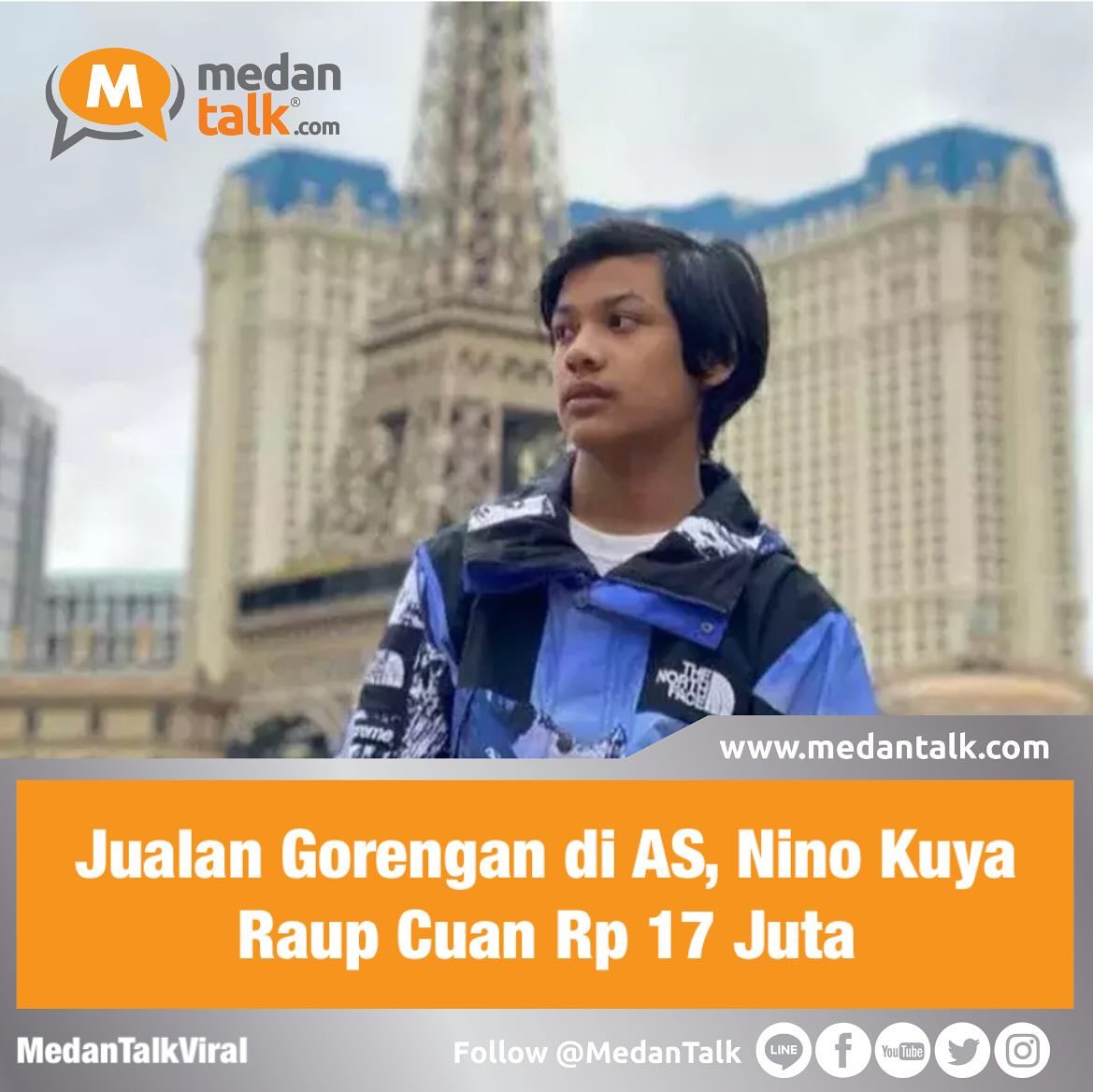 Jualan Gorengan di AS, Nino Kuya Raup Cuan Rp 17 Juta Anak