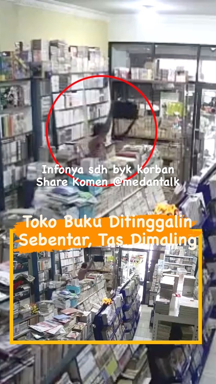 Pemilk toko buka pas ke belakang toko sebentar, pelaku masuk dan langsung mencuri tas miliknya
Menurut pengirim video selaku korban: “Pencurian tas terjadi di toko buku jalan banda aceh. Hanya ke belakang sebentar. Pelaku sudah sering beraksi di berbagai tempat di medan yang sepi, melihat postingan sebelumnya dan jenis sepeda motornya di dalam rekaman CCTV. Kejadian pada 28 nov 2023 jam 11.30 WIB”
Masyarakat dihimbau untuk selalu berwaspada dan jangan tinggalkan barang berharga dalam jangkauan maling apalagi toko sepi atau saat perlu di tinggalin
Tas berisi semua dokumen dari hp, dompet, kunci, uang dll senilai jutaan rupiah.
Lihat di akhir video jenis sepeda motor yang digunakan saat pelaku di jemput rekan nya
+ Agar jangkauan postingan ini bisa meluas, jangan lupa untuk selalu like setiap postingan kami dan juga tinggalkanlah komentar meski hanya sekedar emoticon. 🥰
♡ Silakan share (cerita/info lalulintas) ke story mention @medantalk dan juga @medantalkviral @medanku @medantalkid utk admin seleksi dan repost. Ingat tulis lokasi & kapan kejadian, keterangan kejadian dgn jelas dan lengkap di story agar mudah di mengerti saat repost. Pastikan juga akun anda tidak dikunci agar kami bisa lihat dan repost. Terima kasih