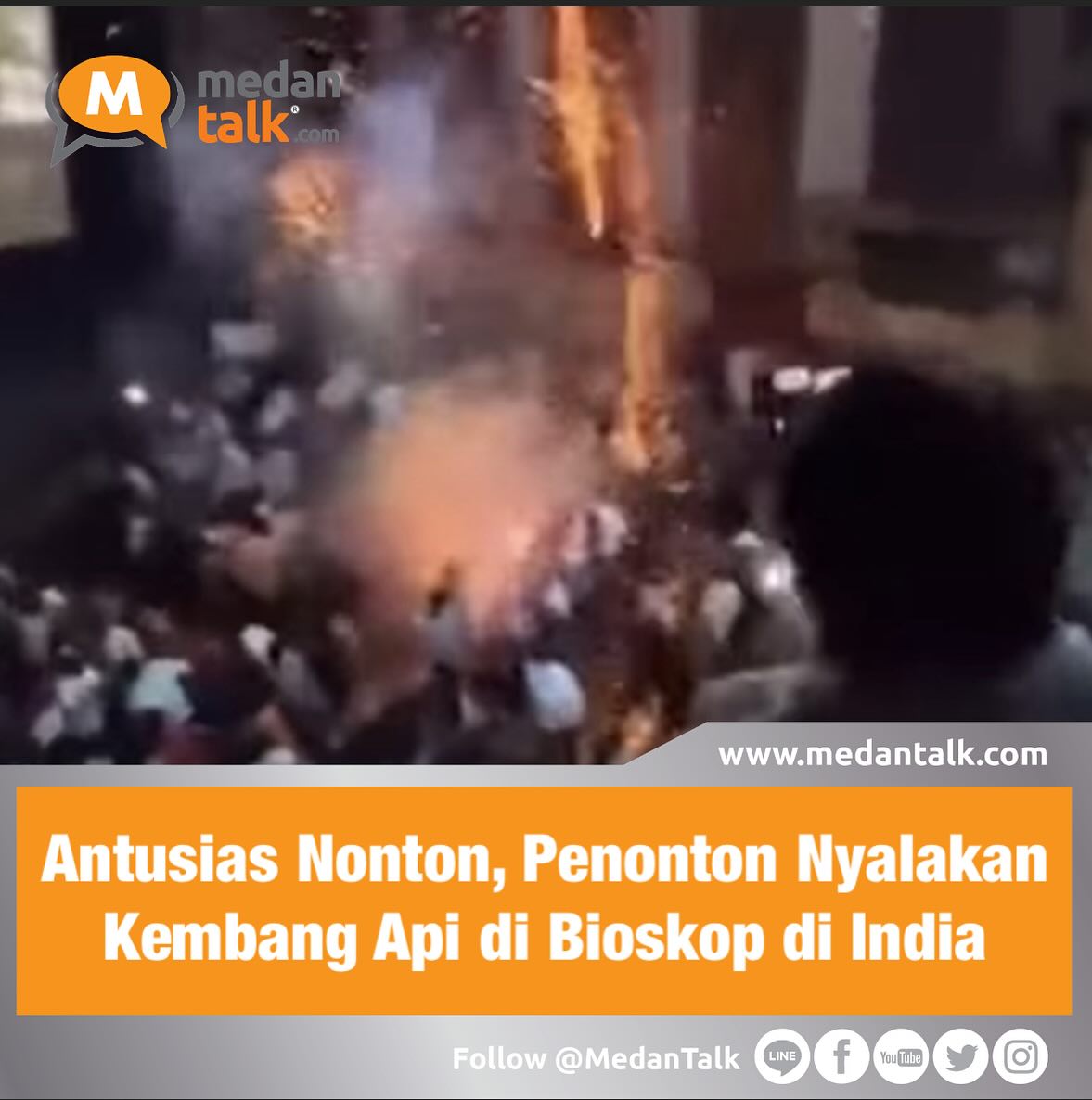 Penonton Nyalakan Kembang Api di Bioskop di India Insiden tak terduga terjadi