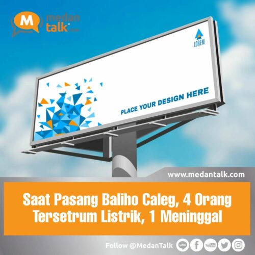 4 Pekerja Kesetrum saat Pasang Baliho Caleg di Padang, 1 Tewas Empat