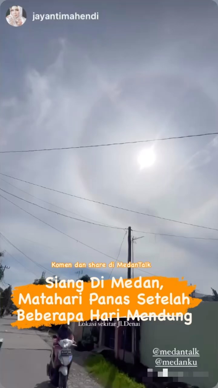 Matahari panas siang ini 04/12/2023 setelah beberapa hari ini terlihat mendung dan gerimis.
+ Agar jangkauan postingan ini bisa meluas, jangan lupa untuk selalu like setiap postingan kami dan juga tinggalkanlah komentar meski hanya sekedar emoticon. 🥰
♡ Silakan share (cerita/info lalulintas) ke story mention @medantalk dan juga @medantalkviral @medanku @medantalkid utk admin seleksi dan repost. Ingat tulis lokasi & kapan kejadian, keterangan kejadian dgn jelas dan lengkap di story agar mudah di mengerti saat repost. Pastikan juga akun anda tidak dikunci agar kami bisa lihat dan repost. Terima kasih
Kamu Dimana?