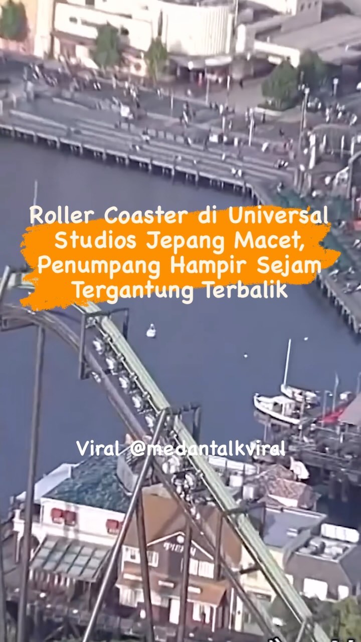 Roller Coaster di Universal Studios Jepang Macet, Penumpang Hampir Sejam Tergantung Terbalik
