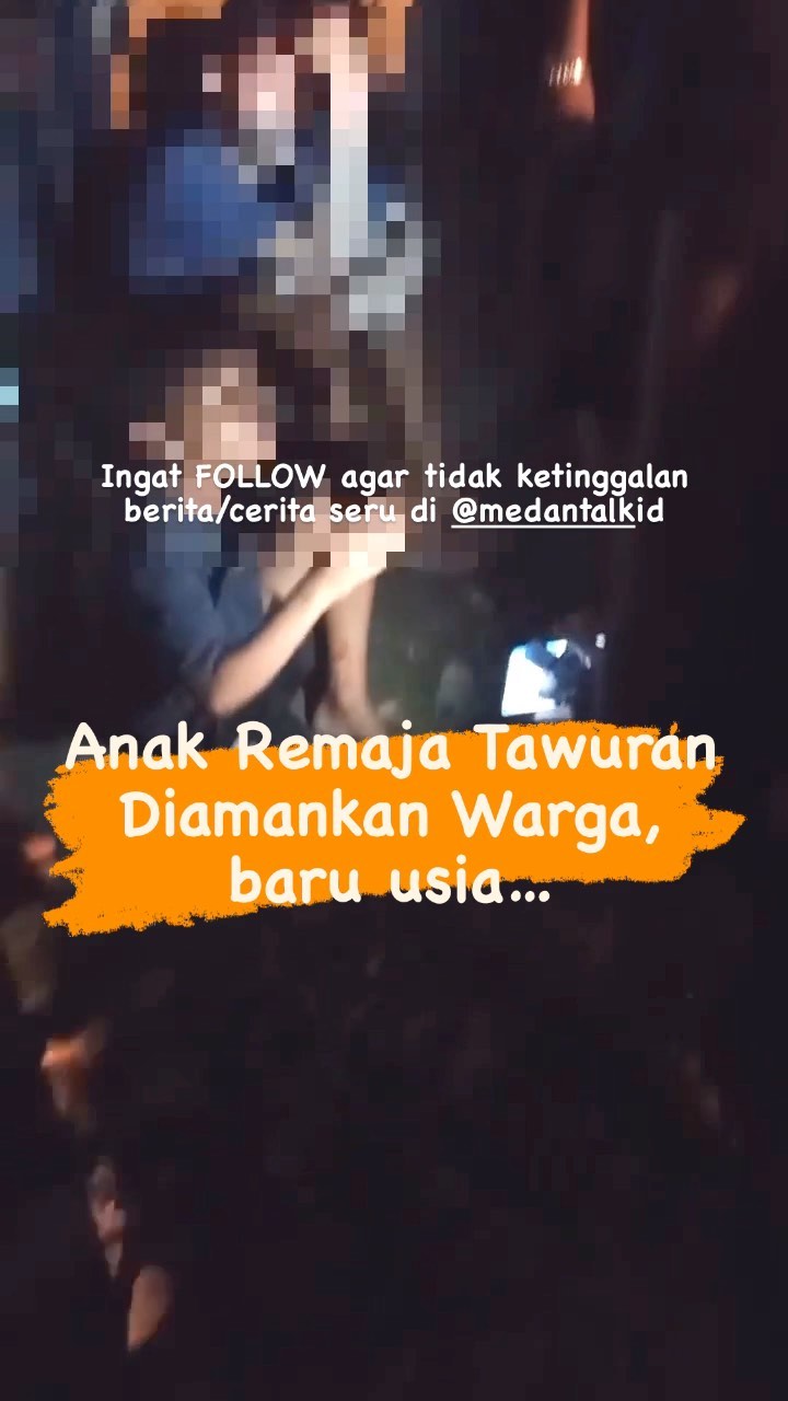 Anak pra remaja tawuran diamankan warga Menurut pengirim video: “terjadi tawuran di