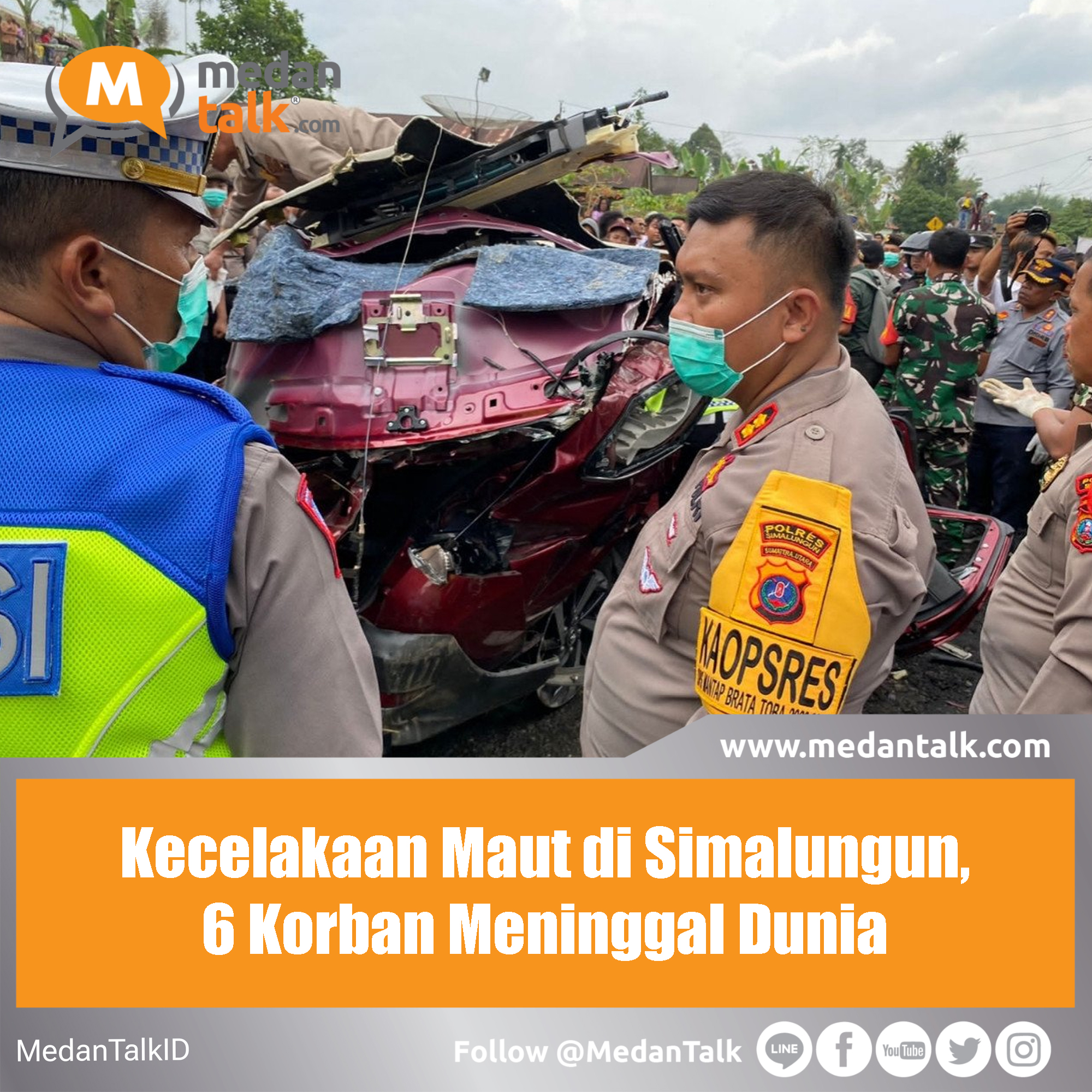 Kecelakaan Maut di Simalungun, 6 Korban Meninggal Dunia Kecelakaan maut terjadi di