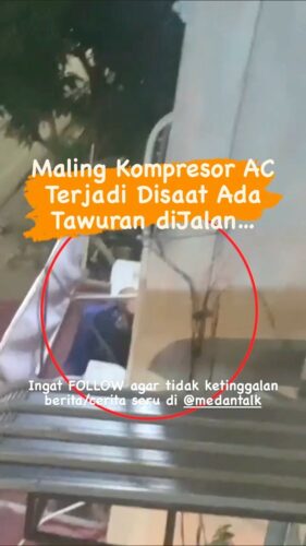 Maling AC Kompresor terjadi bersamaan saat adanya Tawuran berlangsung di tengah jalan.