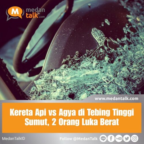Kereta Api vs Agya di Tebing Tinggi Sumut, 2 Orang Luka Berat