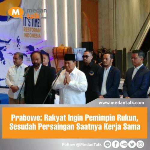 Prabowo: Rakyat Ingin Pemimpin Rukun, Sesudah Persaingan Saatnya Kerja Sama Ketua Umum