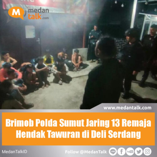 Brimob Polda Sumut Jaring 13 Remaja Hendak Tawuran di Deli Serdang Satuan