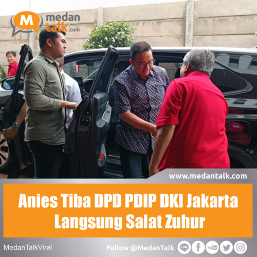 Anies Tiba DPD PDIP DKI Jakarta, Langsung Salat Zuhur Anies Baswedan tiba