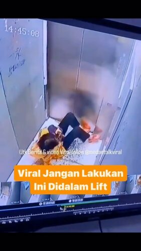 Viral kejadian kecelakaan didalam lift akibat seorang wanita lompat lompat / lari