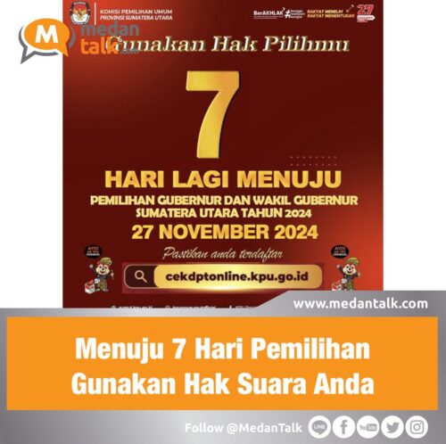7 Hari Lagi Menuju Pemilihan Gubernur dan Wakil Gubernur Sumatera Utara Tahun