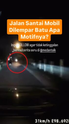 Mobil tiba tiba dilempar batu di jalanan Medan, apa motifnya? Menurut pengirim