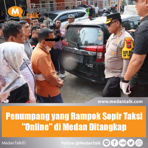 Penumpang yang Rampok Sopir Taksi “Online” di Medan Ditangkap Kepolisian telah menangkap