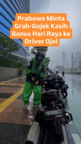 Prabowo Minta Grab-Gojek Kasih Bonus Hari Raya ke Driver Ojol Presiden RI