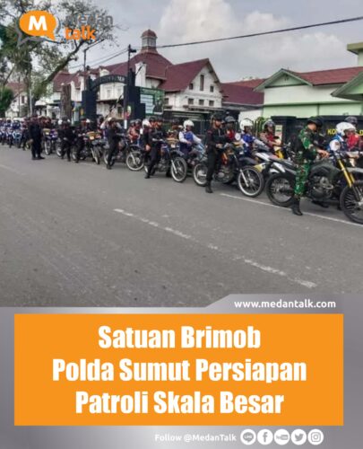 Satuan Brimob Polda Sumut Persiapan Patroli Skala Besar Personil Batalyon A Pelopor
