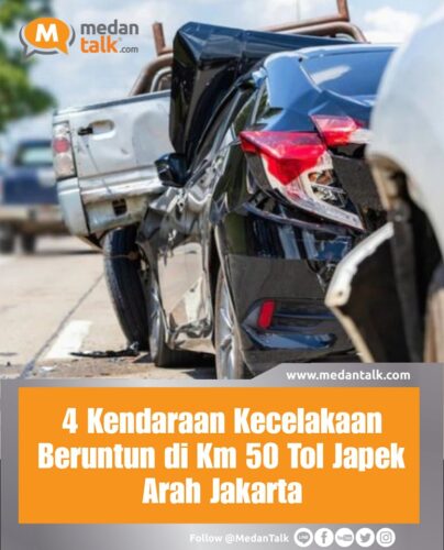 4 Kendaraan Kecelakaan Beruntun di Km 50 Tol Japek Arah Jakarta Kecelakaan