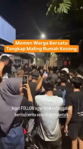 Momen Warga Bersatu Tangkap Diduga Maling Rumah Kosong di Medan Menurut pengirim