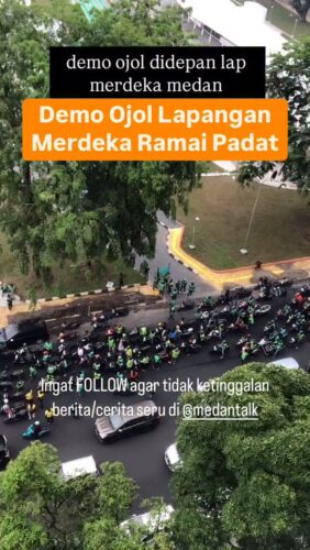 Demo Ojol, Lapangan Merdeka Ramai Padat LaluLintas 20 Mei 2025
Masyarakat dihimbau untuk sabar dijalan dan cari jalan alternatif lainnya
Siapa yang terdampak dari demo ojol ini?
◇ Selalu pantau STORY dan FOLLOW @medantalk utk info kejadian/kecelakaan/lalulintas terkini yang blm tentu di post ke feed dan utk bisa ikut komentar. Ingat juga Aktifkan notifikasi agar tidak ketinggalan breaking news/story
