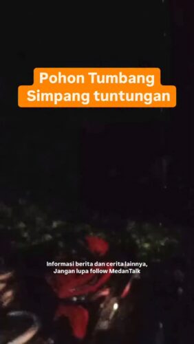 Hujan Deras dan angin kencang yang mengguyur Medan dan sekitar pada malam ini 28/05/2025 mengakibatkan pohon tumbang didaerah simpang Tuntungan Medan.
Menurut informasi, tidak ada korban jiwa dari musibah pohon tumbang tersebut.
Tetap berhati - hati saat berkendara disaat hujan deras, sebaiknya segera berteduh menunggu hujan reda.