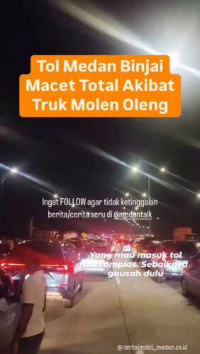 Jalan Tol Medan Binjai Macet Total, akibat Truk Molen Oleng ditengah
Menurut pengirim video kejadian dekat gerbang Tol Amplas 28/05/25
Siapa terjebak macet?
Cek story repost untuk update
◇ Selalu pantau STORY dan FOLLOW @medantalk utk info kejadian/kecelakaan/lalulintas terkini yang blm tentu di post ke feed dan utk bisa ikut komentar. Ingat juga Aktifkan notifikasi agar tidak ketinggalan breaking news/story