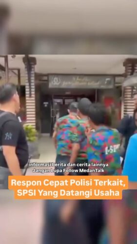 Polisi merespon cepat terkait yang mengaku dari SPSI yang datangi tempat usaha didaerah tembung yang viral.
video kejadiannya cek @MedanTalkID