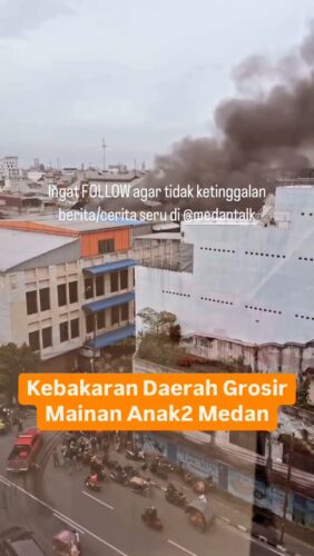 Serem Kebakaran Di Pusat Grosir Toko Mainan Anak Anak di Medan
Menurut pengirim video kejadian di Jalan Bawean Medan sekitar pukul 10.30 WIB 17/05/25 di daerah yang menjual mainan anak anak yang padat toko grosir dan pastinya banyak kardus. Pemadam kebakaran sudah di lokasi “
Apakah anda pernah belanja disini atau pernah lewat ini dekat jalan Irian Barat Medan
◇ Masih banyak video lainnya di repost story. Selalu pantau STORY dan FOLLOW @medantalk utk info kejadian/kecelakaan/lalulintas terkini yang blm tentu di post ke feed dan utk bisa ikut komentar. Ingat juga Aktifkan notifikasi agar tidak ketinggalan breaking news/story