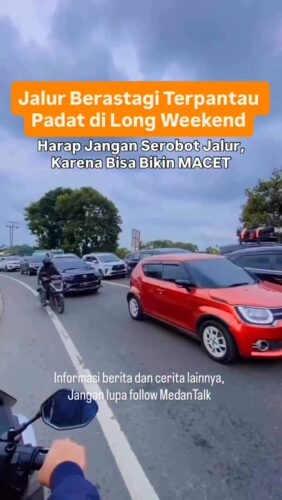 Terpantau jalur Berastagi hari ini 27/06/2025 padat, Harap jangan serobot jalur, karena bisa bikin macet, kalau sudah macet semua orang kena imbasnya.